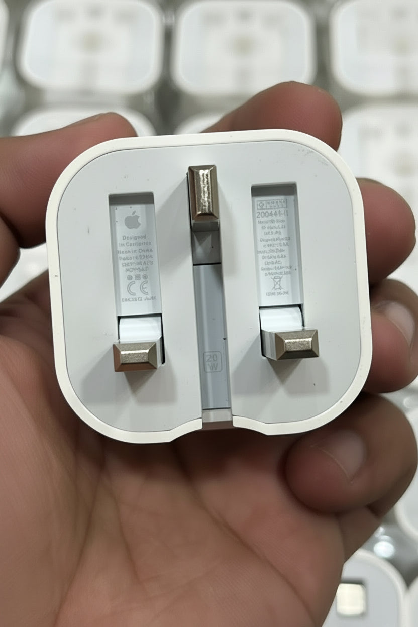 Original 3-Pin 20W USB-C Power Adapter – Heavy Duty | Serial Matched | UK Plug