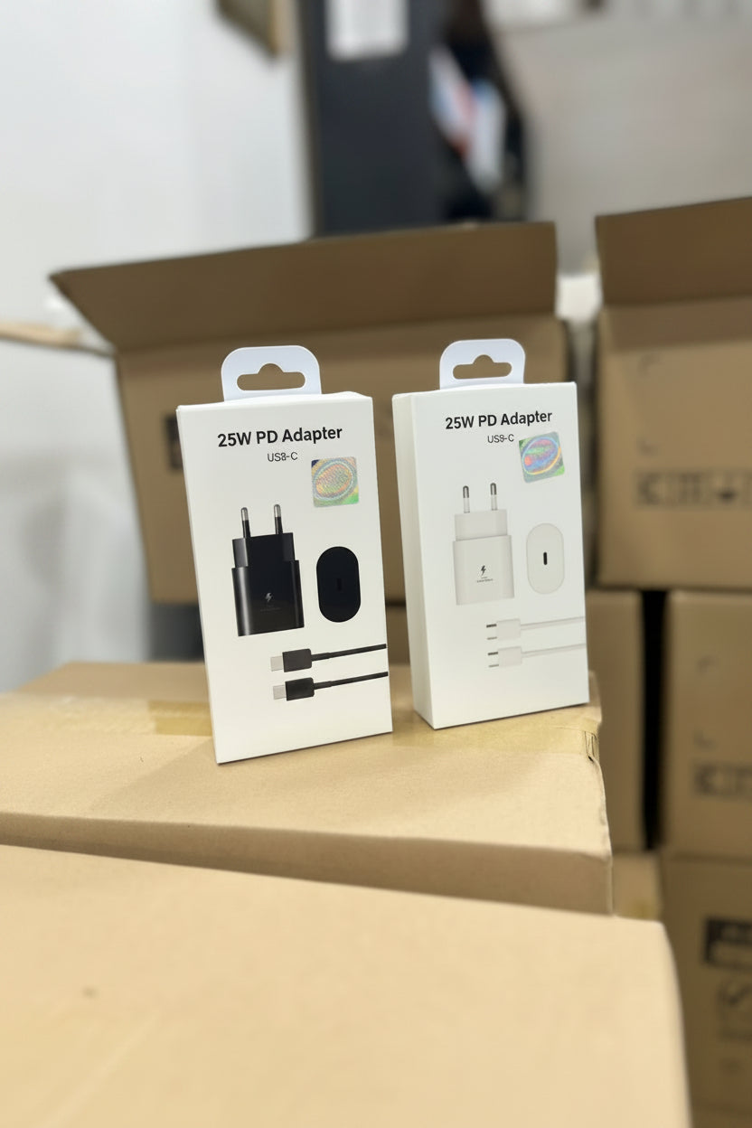 Samsung 25W PD Super Fast Charging Adapter with Type-C to Type-C Cable | Original USB-C Power Delivery Wall Charger for Galaxy S, Note, Z Series & Other Type-C Devices