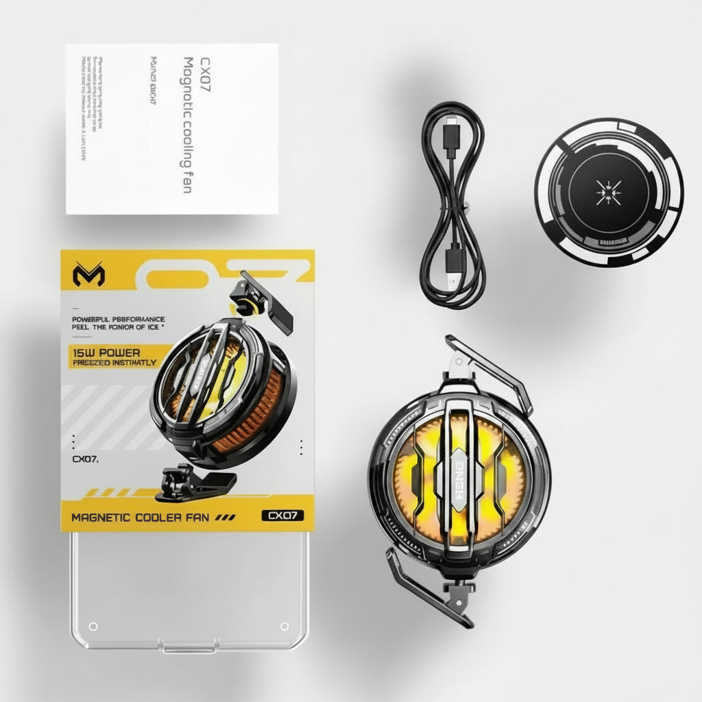CX07 Magnetic Cooling Fan for Mobile – USB-Powered Smartphone Cooler