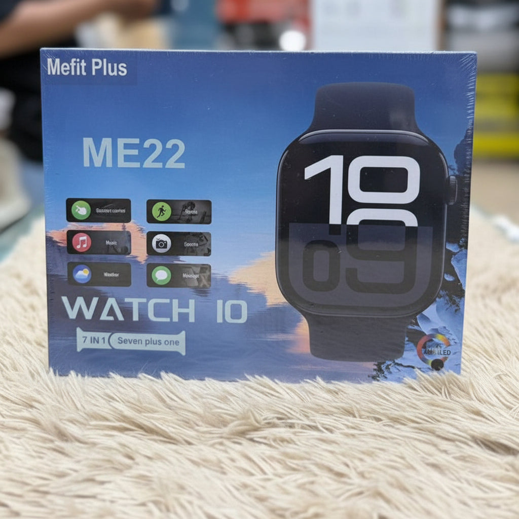 ME22 Watch 10 – 7 Interchangeable Straps, Fitness & Health Smartwatch
