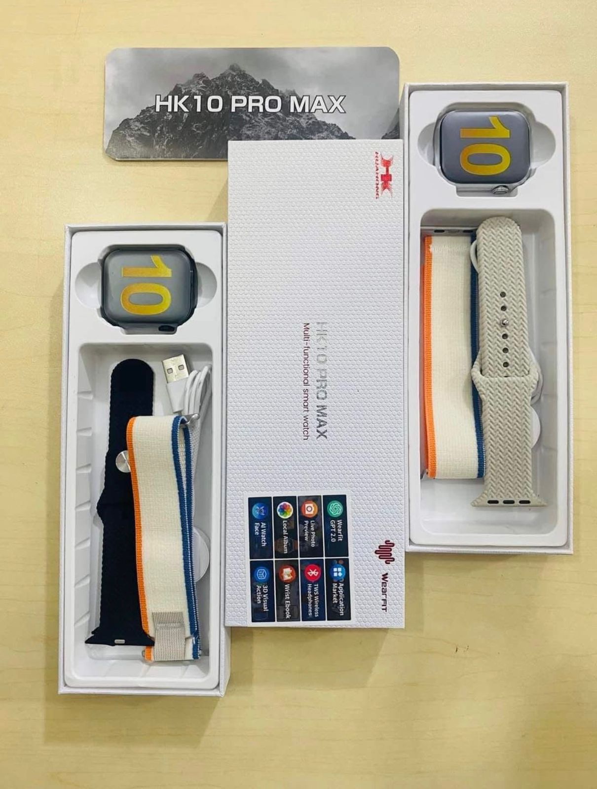 HK 10 Pro Max Smartwatch – 2 Interchangeable Straps, Fitness & Health Tracker