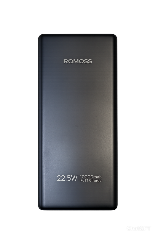Romoss PRC-10 10000mAh Compact Power Bank – 22.5W Fast Charging with Dual Built-In Cables