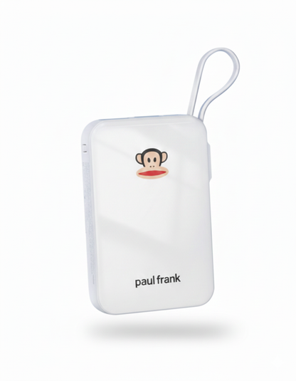 New Paul Frank 20 x 10,000mAh Power Bank | 22.5W Fast Charging | Type-C with Built-In Cable | 3CCC Certified | Blue High-Speed USB Ports