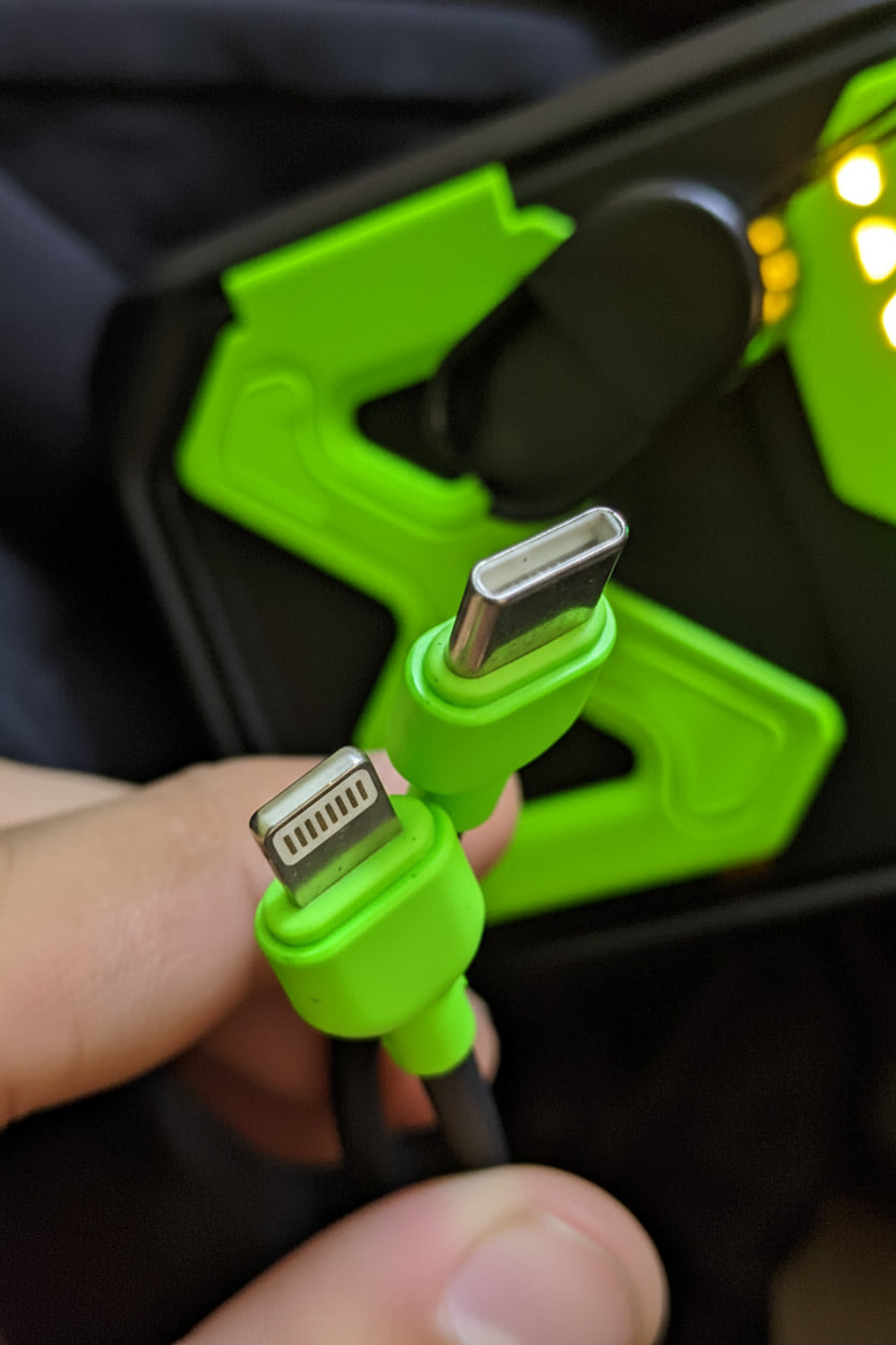 R07 10,000mAh 22.5W Fast Charging Powerbank with Built-in Cables & MagSafe