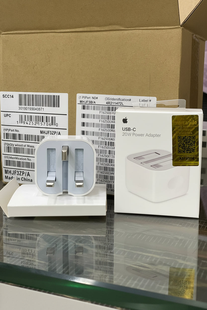 Original 3-Pin 20W USB-C Power Adapter – Heavy Duty | Serial Matched | UK Plug