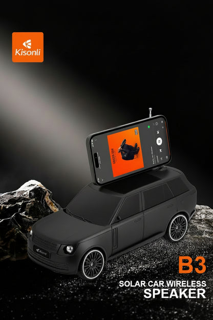 Kisonli Solar Car Wireless Bluetooth Speaker – Solar Powered, Hands-Free, FM Radio, and TF Card Support (Copy) (Copy)