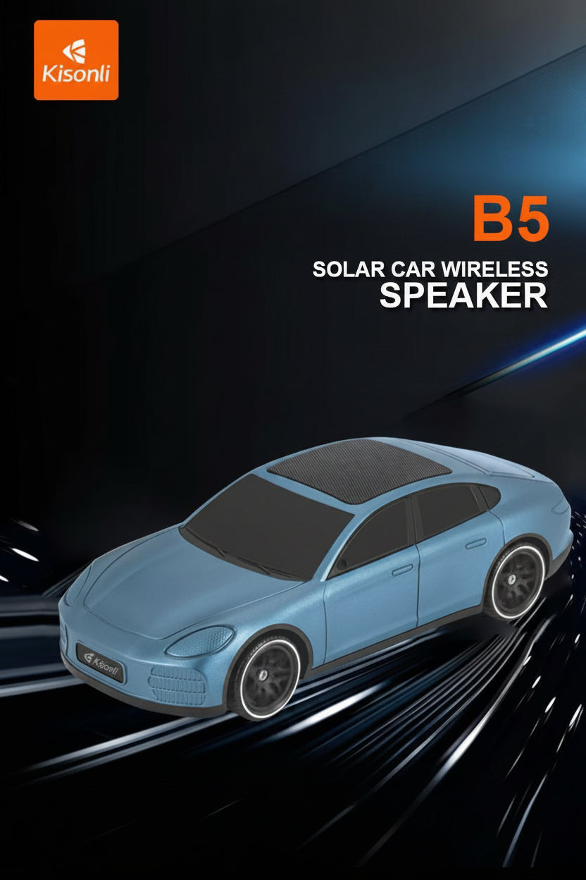Kisonli Solar Car Wireless Bluetooth Speaker – Solar Powered, Hands-Free, FM Radio, and TF Card Support (Copy) (Copy) (Copy)