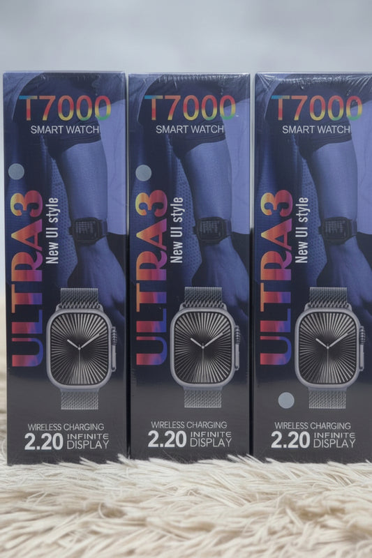 T7000 Ultra 3 Smartwatch – 2.20” Large Display, Fitness & Health Tracker