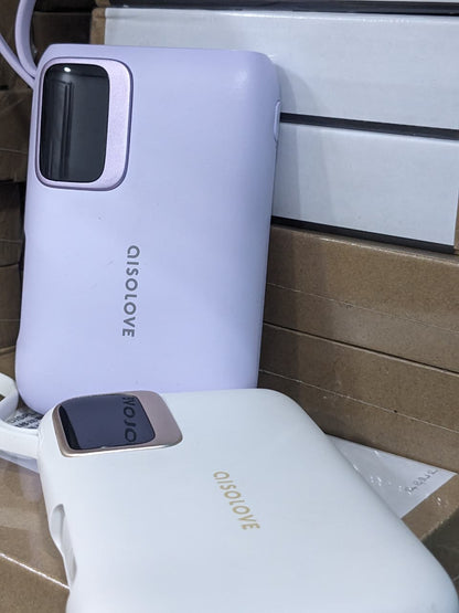 Ai SOLOVE 10000mAh Compact Power Bank with Built-In Lightning Cable