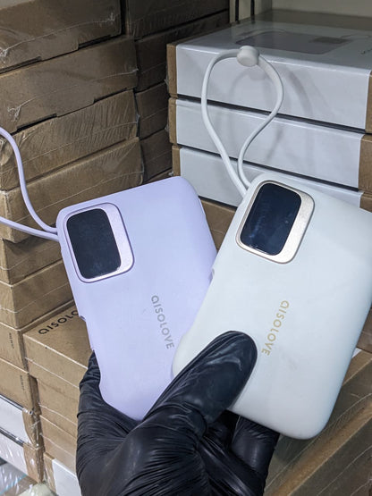 Ai SOLOVE 10000mAh Compact Power Bank with Built-In Lightning Cable