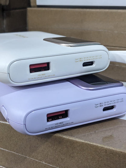 Ai SOLOVE 10000mAh Compact Power Bank with Built-In Lightning Cable