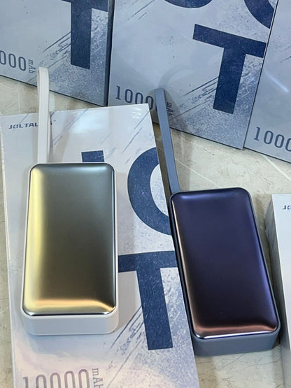 Joltal MH-217 10000mAh Compact Power Bank – 22.5W Fast Charging with Dual Built-In Cables