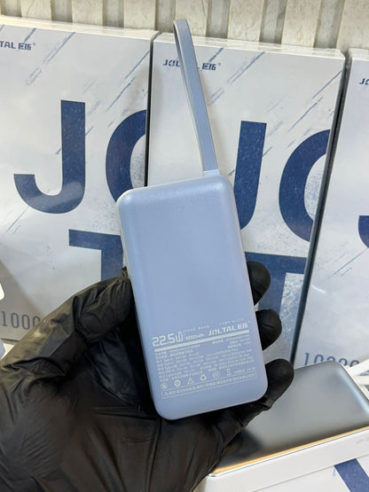 Joltal MH-217 10000mAh Compact Power Bank – 22.5W Fast Charging with Dual Built-In Cables