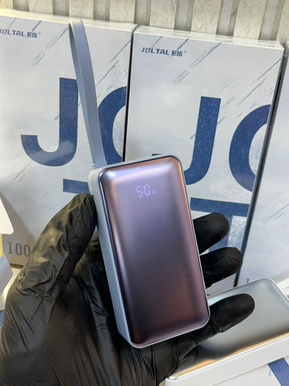 Joltal MH-217 10000mAh Compact Power Bank – 22.5W Fast Charging with Dual Built-In Cables