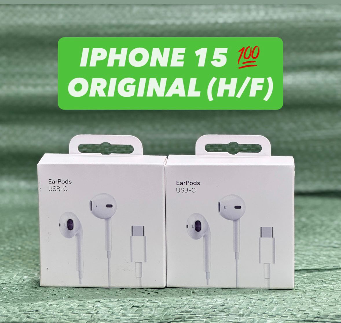 iPhone 15 Original Wired Handsfree – Type-C High-Quality Stereo Earphones