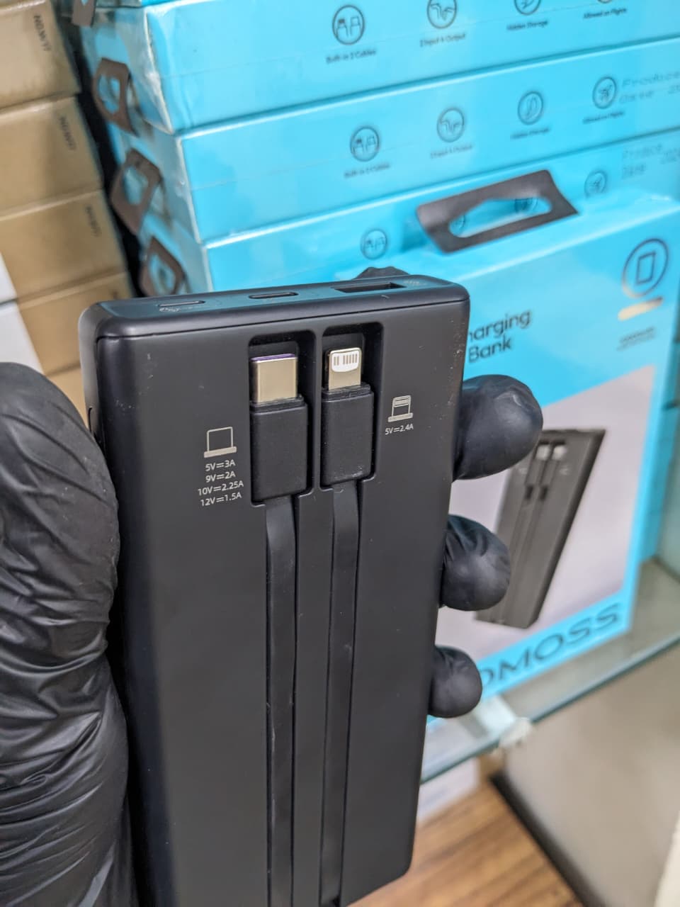 Romoss PRC-10 10000mAh Compact Power Bank – 22.5W Fast Charging with Dual Built-In Cables