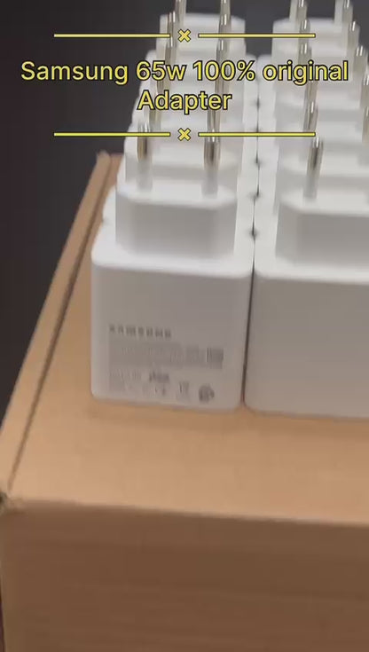 Samsung 65W PD Super Fast Charger | Type-C to Type-C Adapter | Original Design – Fast Charging for Phones, Tablets & Laptops